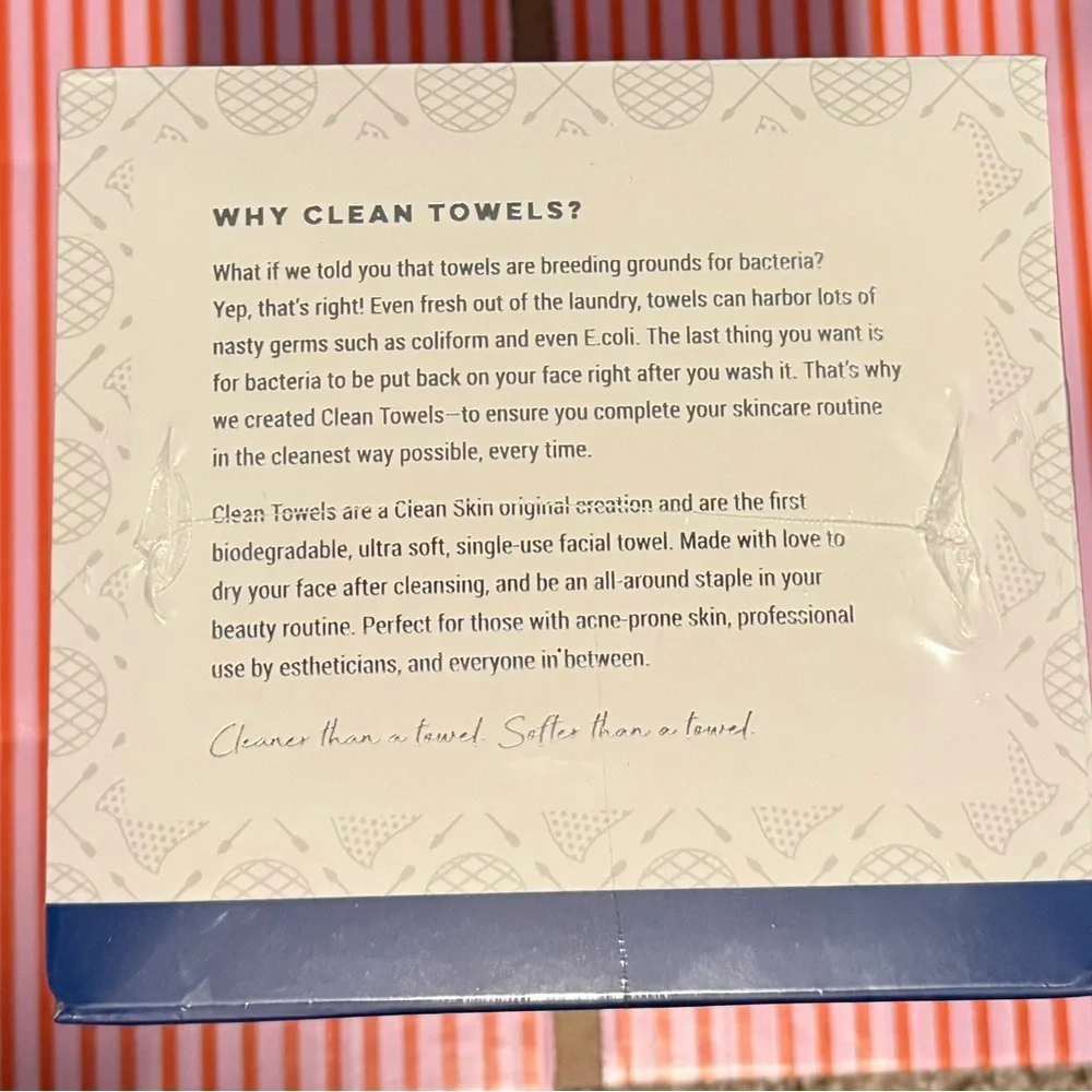 Clean Skin Club Disposable Wash Cloths Towels XL 50 Count New in Sealed Box - Picture 4 of 5